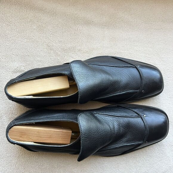 Gordon Rush Black Leather Slip On Loafer Shoes with Studs Men’s US 11 7142 - Picture 8 of 16